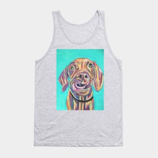 Colourful Vizsla puppy Tank Top